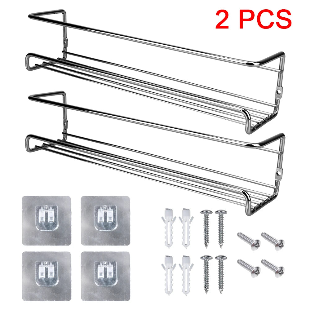 Estantería para Especias Montada en la Pared – Organizador de Almacenamiento de Cocina de 2 piezas para Ahorrar Espacio