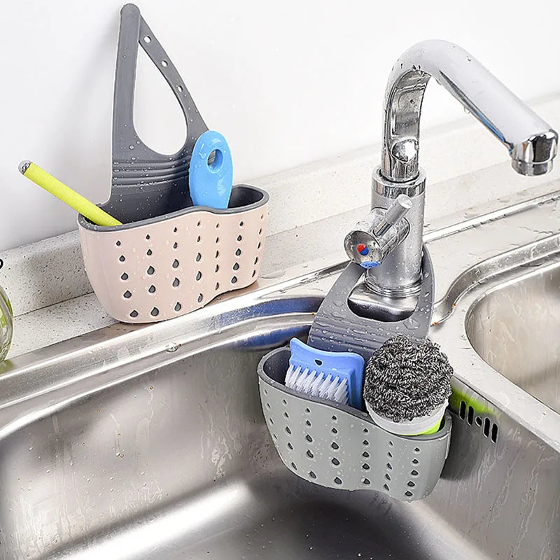 Adjustable Kitchen Sink Organizer – Space Saving Drain Rack for Faucet Storage