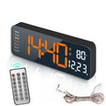 Smart LED Wall Clock – Modern Digital Display with Temperature & Alarm